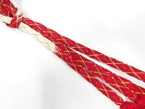 正絹　無形文化財　道明製　手組帯締め